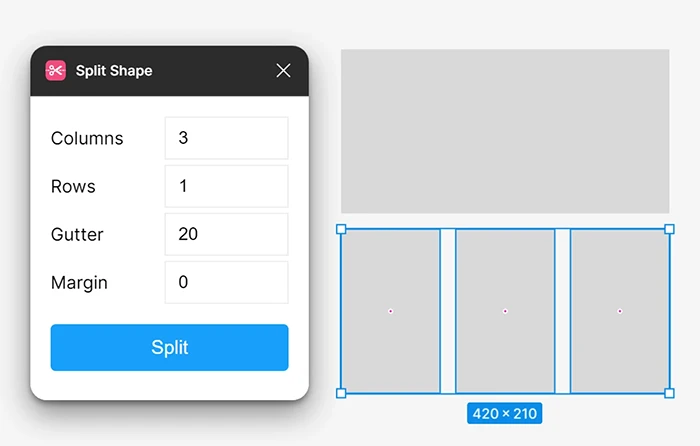 Figmaプラグイン：Split Shape