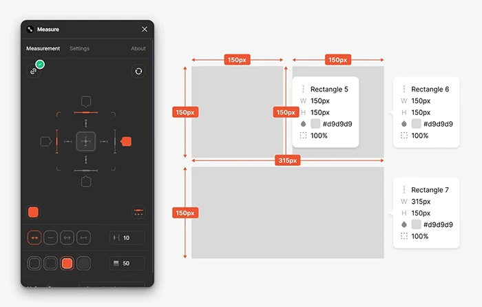Figmaプラグイン：Measure