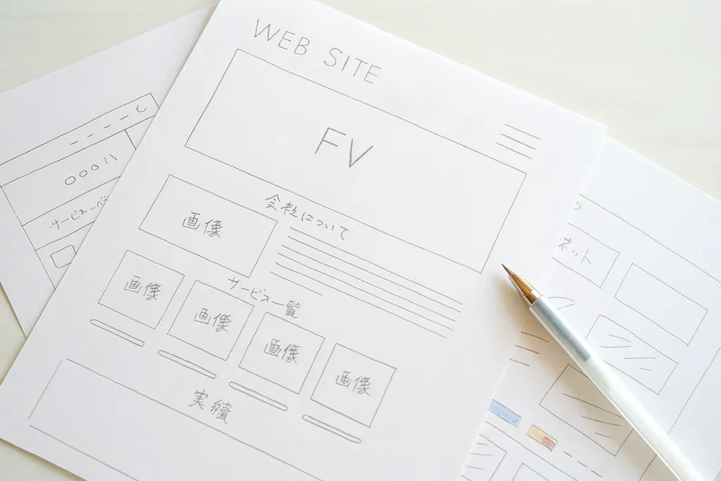 モックアップ作成の流れ：ラフ案の作成